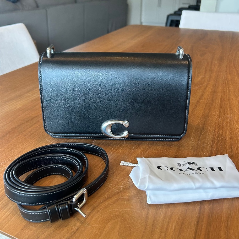 Coach Bandit Shoulder Bag in Black with Silver Hardware